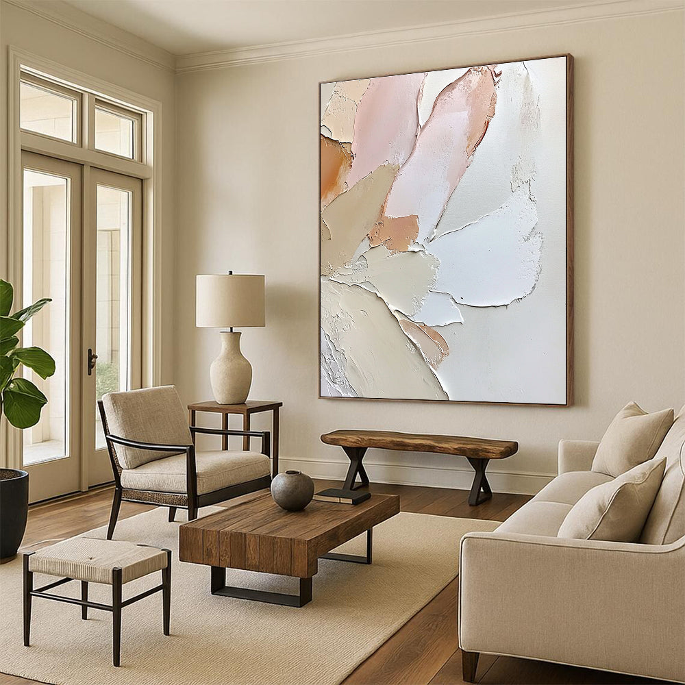 Pastel Textured Abstract Painting with Soft Layers GER404