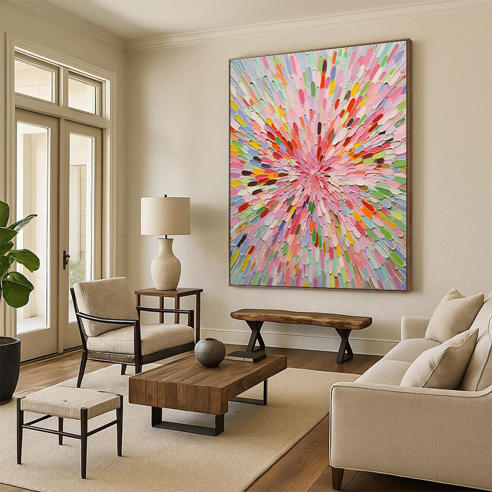 Customizable Handmade Abstract Canvas for Hallway and Cottage Office DLZ1558