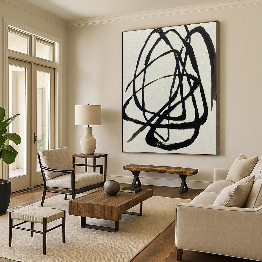 Oversized Hand Painted Abstract Artwork for Hallway & Entryway DLZ2020