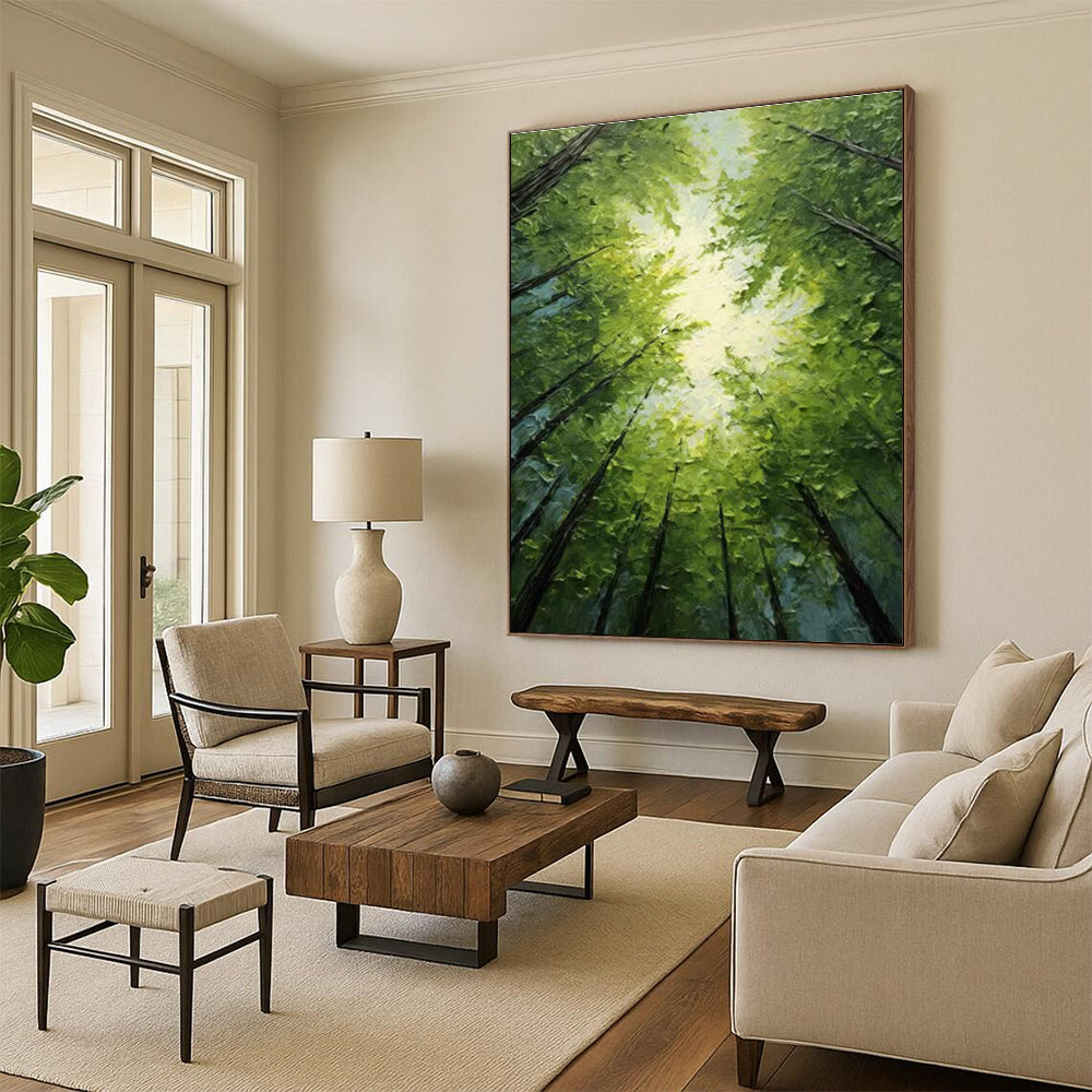 Green Forest Light Abstract Painting ADGE266