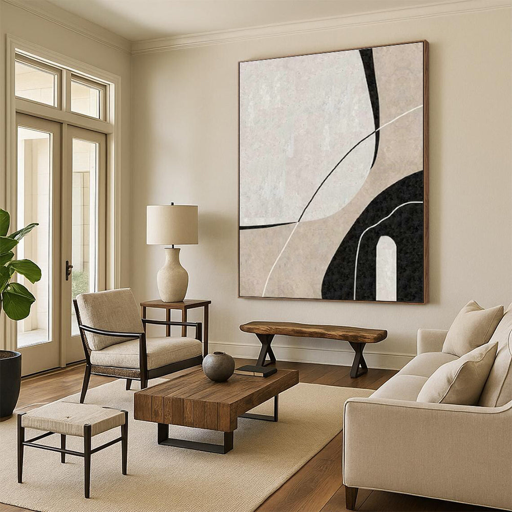 Mammoth Custom-Fit Handmade Abstract Painting for Living Room & Office DLZ2070