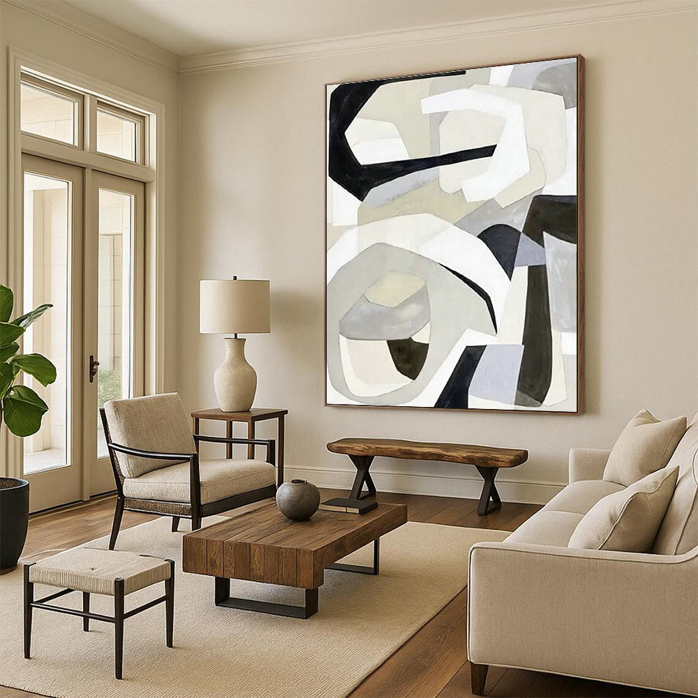 Immense Handmade Abstract Painting for Hallway & Cottage Entryway DLZ1148