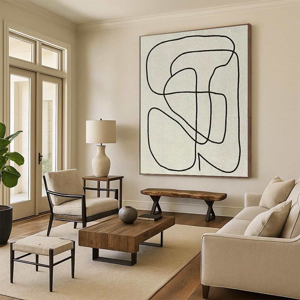 Handmade Extra - Large Abstract Art for Office & Cottage Living Room DLZ1143
