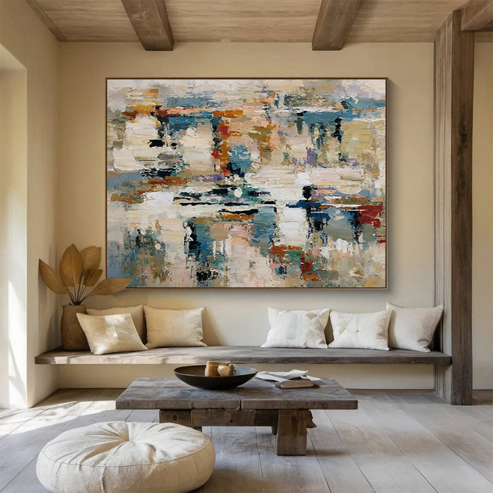 Multicolor Textured Abstract Mosaic Painting THY012
