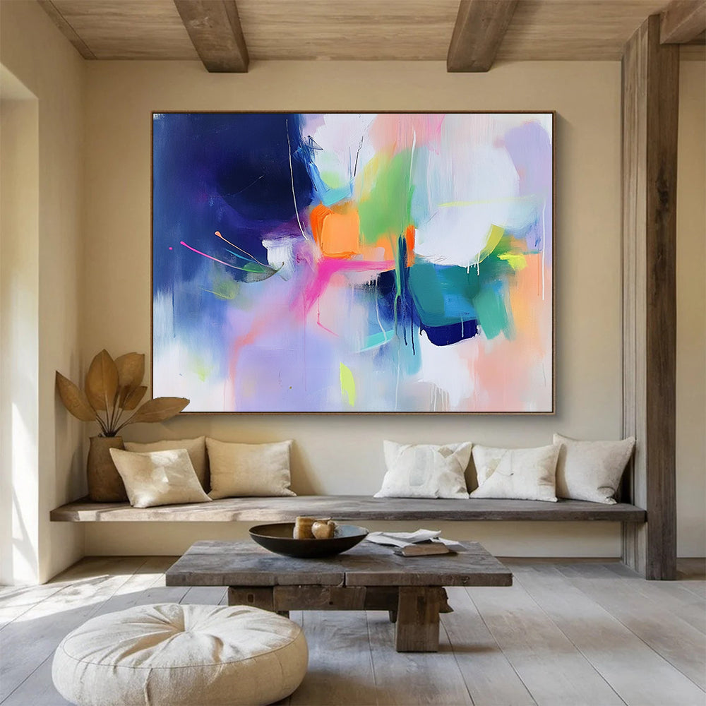 Colorful Abstract Fusion Painting with Vivid Hues DYP470