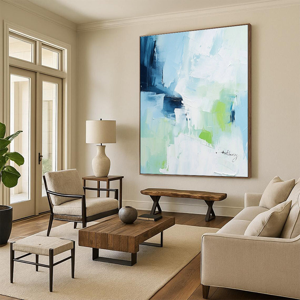 Handmade Abstract Wall Art for Cottage Office & Bedroom DLZ1649