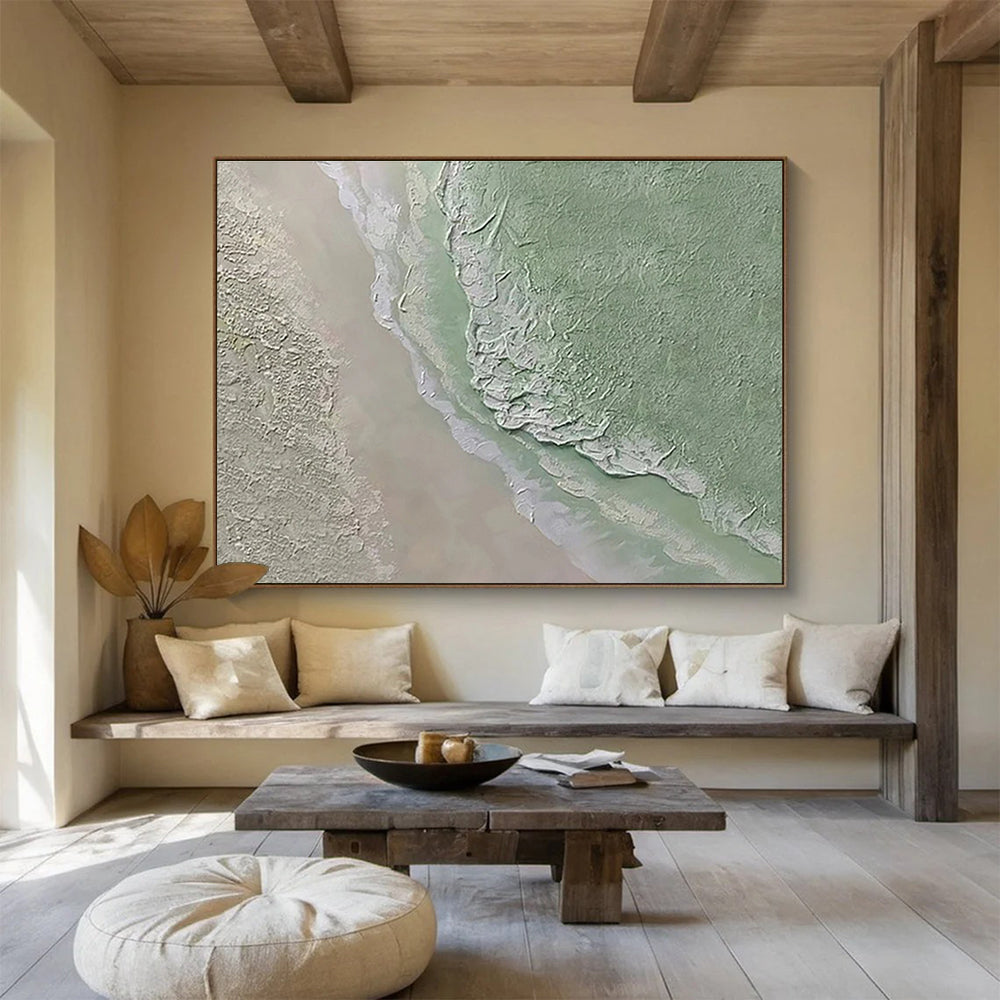 Textured Landscape Abstract Painting with Ear THY Tones THY250