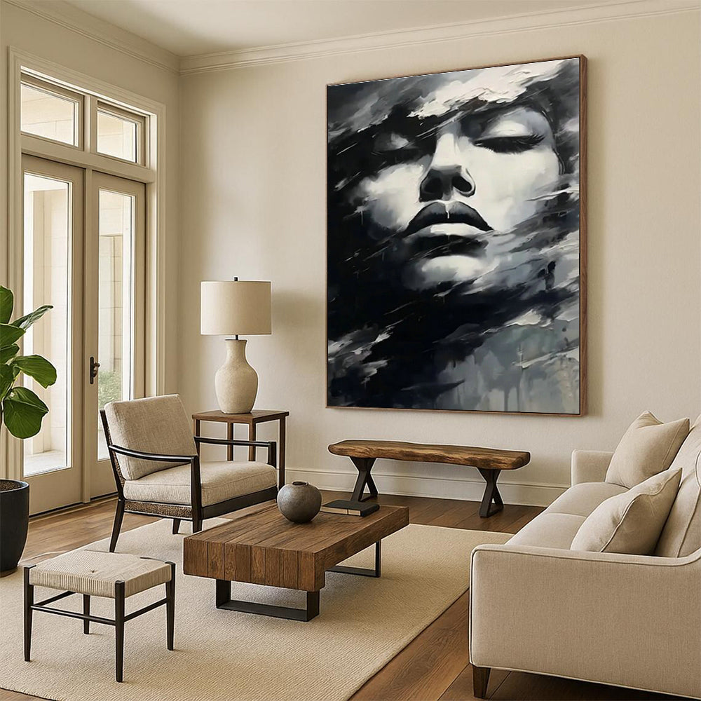 Handmade Abstract Art for Cottage Office and Entryway DLZ1543