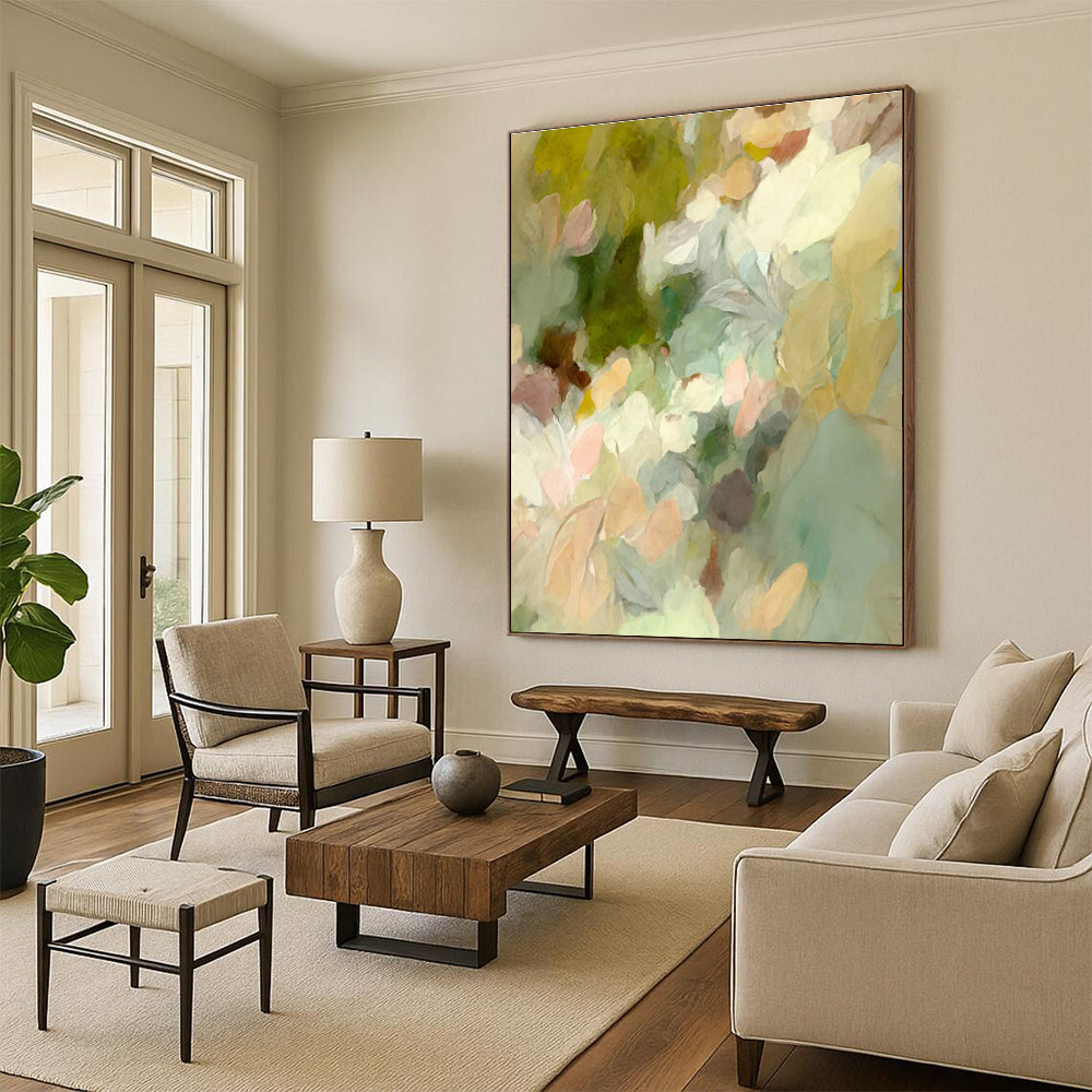 Custom Handmade Abstract Artwork for Cottage Bedroom & Entryway DLZ1359