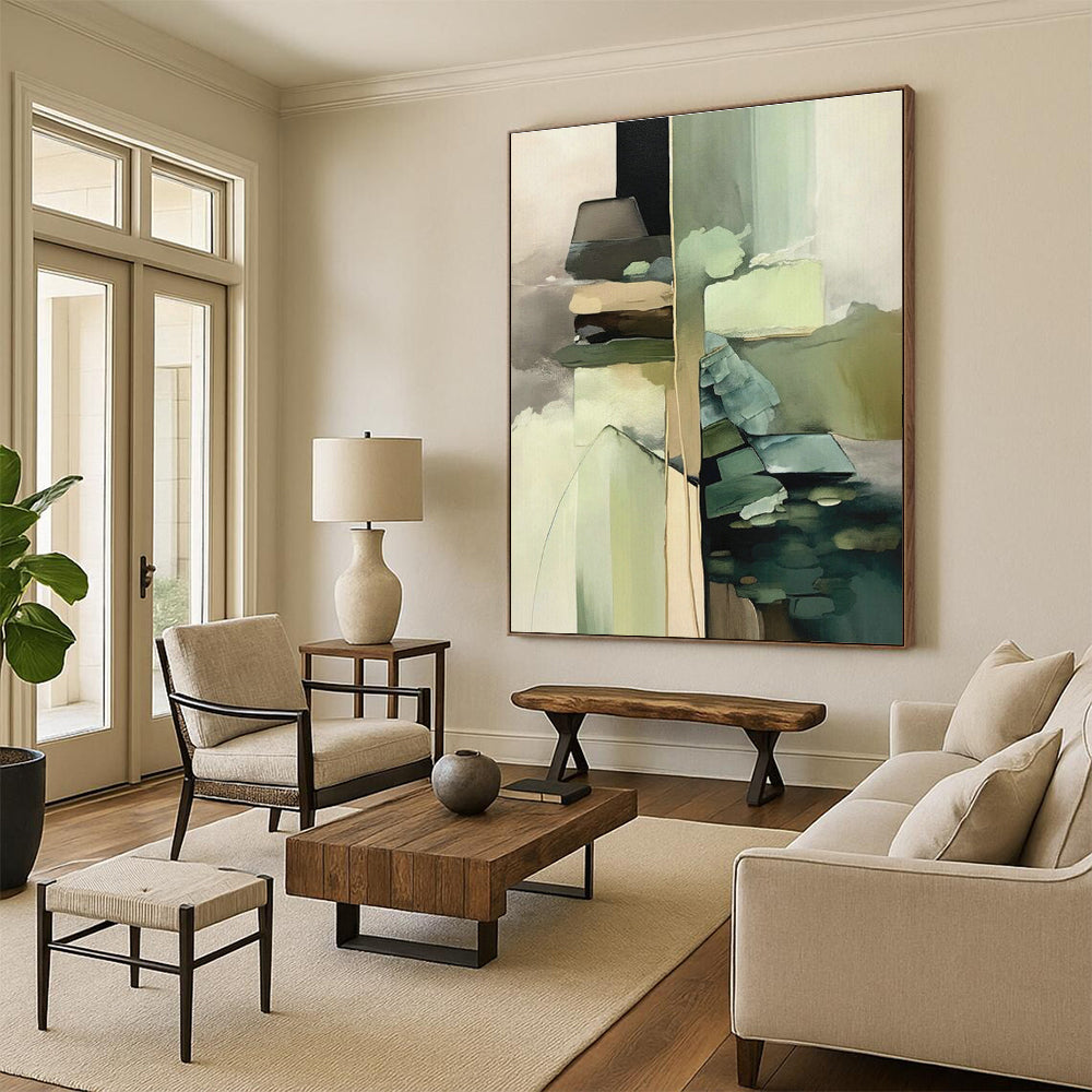 Handmade Abstract Art for Living Room and Cottage Hallway DLZ1623