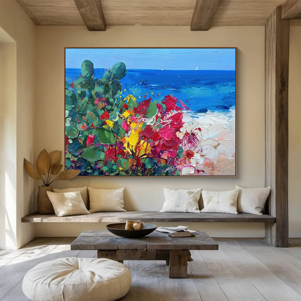 Coastal Blossoms Abstract Painting THY433