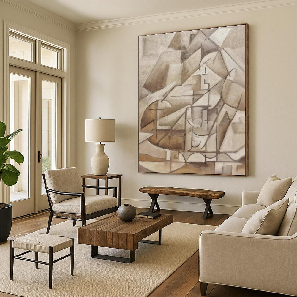 Custom - Crafted Hand - Painted Abstract Art for Bedroom Walk - in Wardrobes with Island Benches & Office Supply Closets DLZ0608