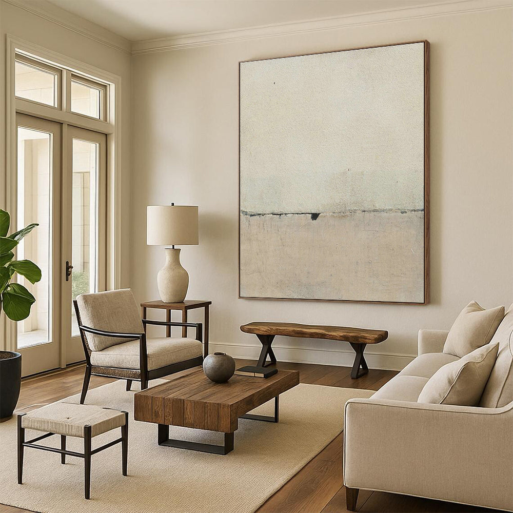 Hand-Painted Abstract Wall Tapestry with Embroidered Details for Hallway & Entryway DLZ1427