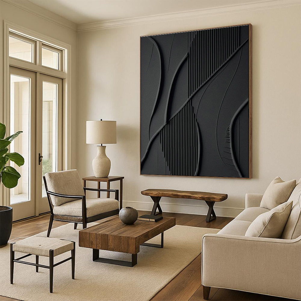Oversized Custom - Created Hand Painted Abstract Canvas for Cottage and Entryway DLZ2165