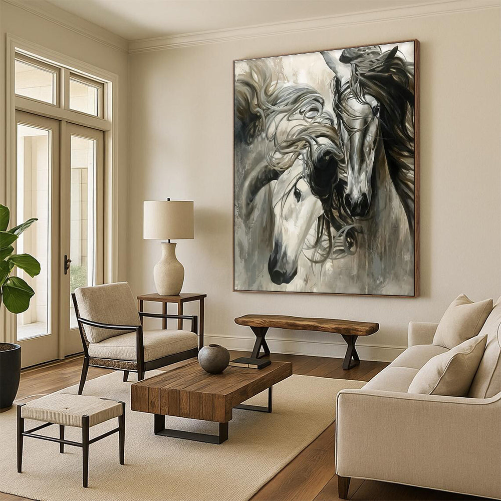 Oversized Abstract Painting for Living Room & Entryway DLZ2344