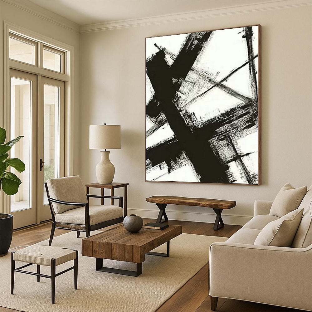Extra-Wide Bespoke Abstract Mural for Office & Bedroom DLZ1035