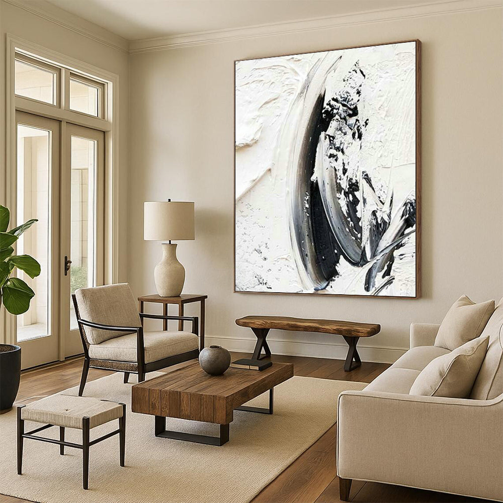 Original Hand-Painted Abstract Canvas for Living Room and Cottage Entryway DLZ1570