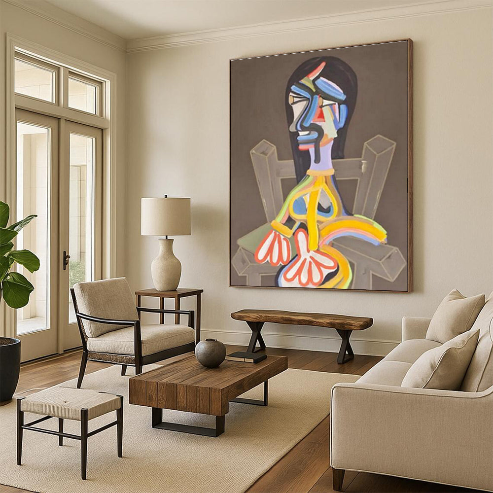 Massive Custom - Fit Hand Painted Abstract Artwork for Bedroom and Hallway DLZ2153