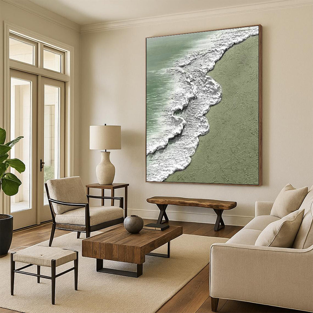 Handmade Abstract Wall Art for Cottage Living Room and Dining Room DLZ1484