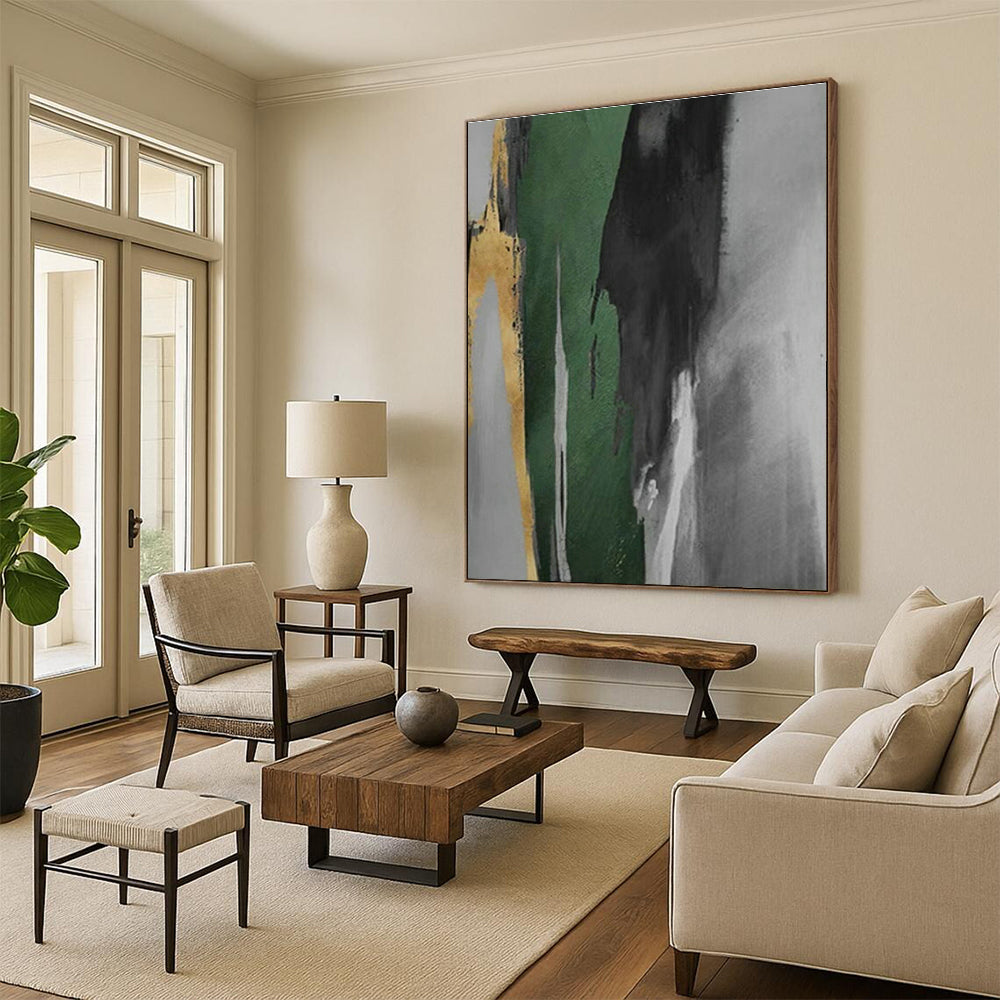 Oversized Hand - Painted Abstract Art for Living Room Open - Shelf Kitchenette Pot Lid Holders & Cottage Outdoor Shower Soap Dishes DLZ0939