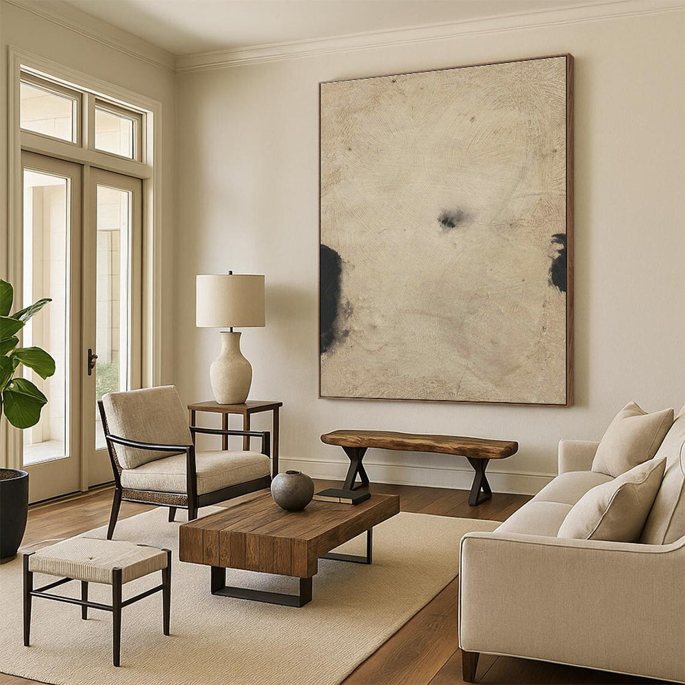 Handmade Extra-Large Abstract Wall Art Installation with Interactive Elements for Cottage Living Room & Office DLZ1428