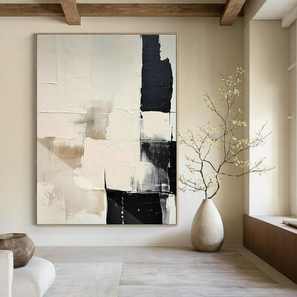 Monumental Large Custom Hand-Painted Abstract Art - Scholarly Atmosphere for University Libraries  DLZ0212