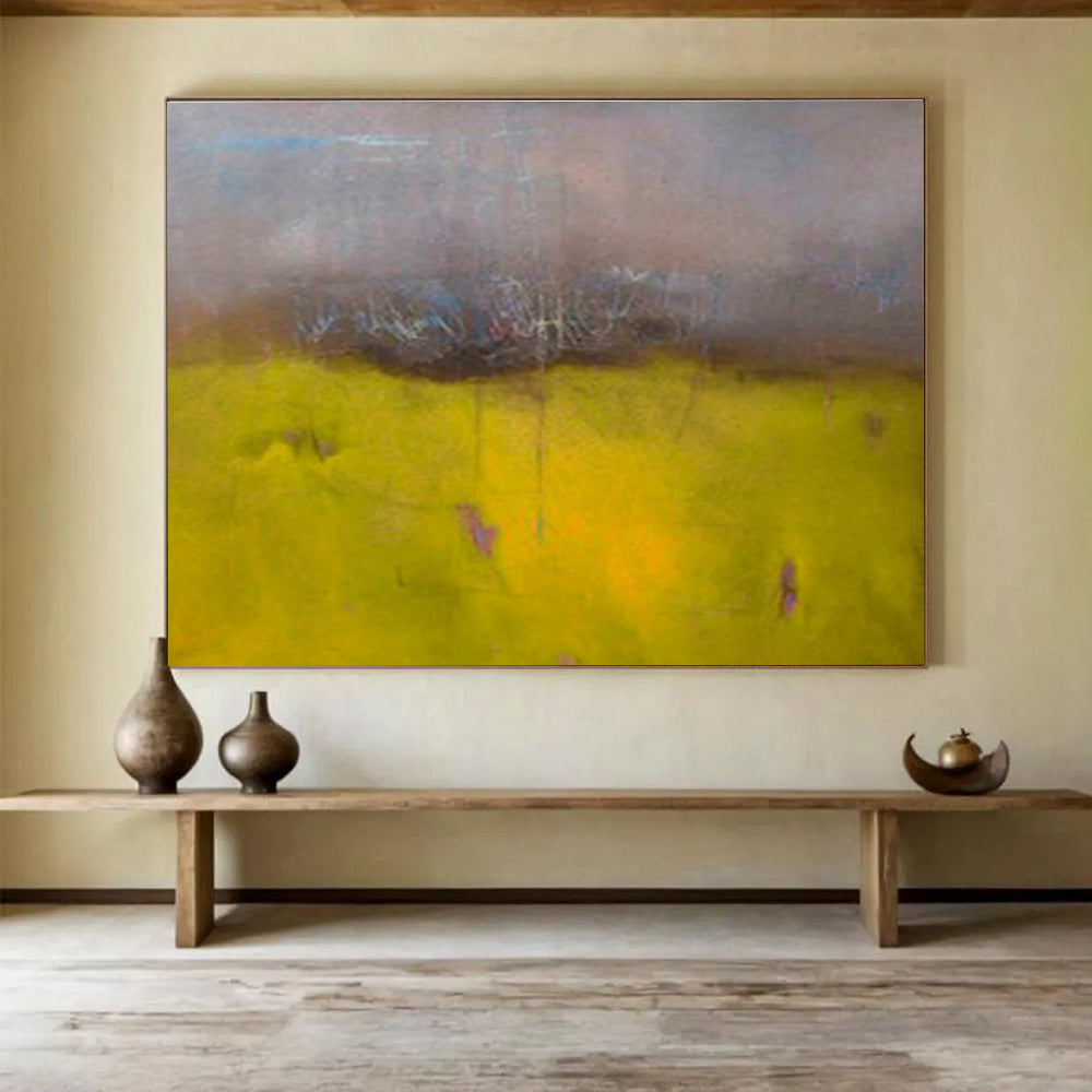 Custom-Made Giant Abstract Hand Painting for Hospital Intensive Care Unit Waiting Area DLZ2763