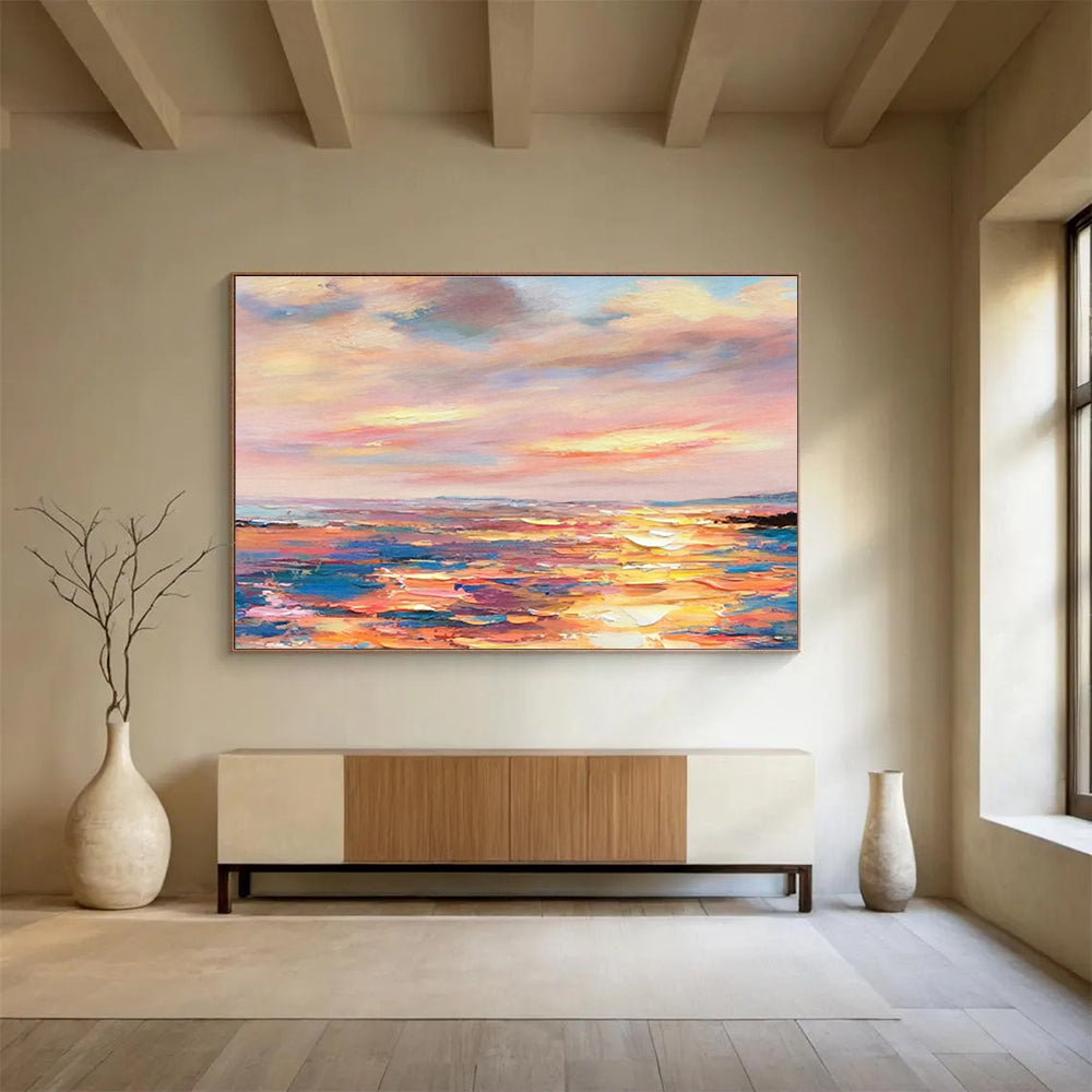 Custom-Made Music Room Large Abstract Hand Painting