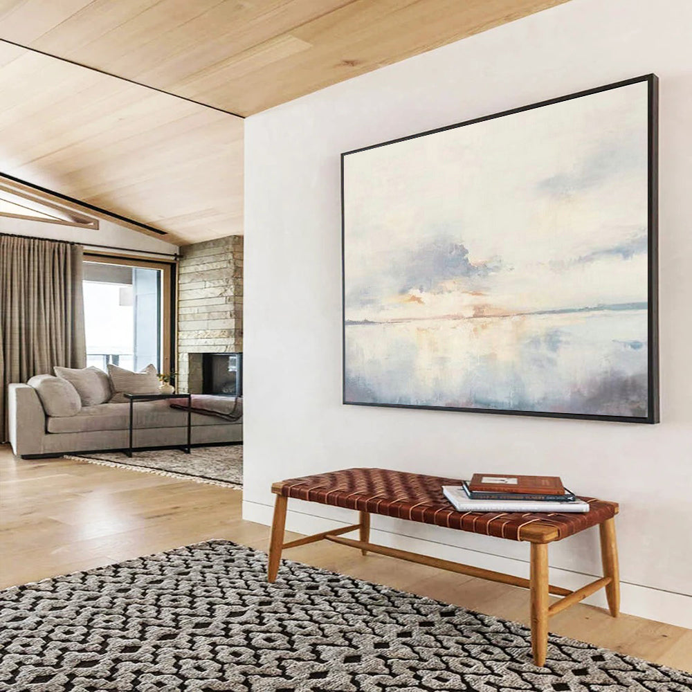 Custom-Made Giant Abstract Hand Painting for Yacht Interior Salon DLZ2799