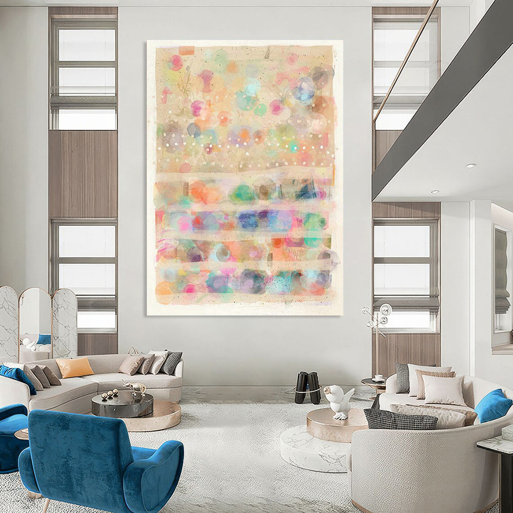 Large-Scale Custom Hand-Painted Abstract Painting - Classic Art Decoration for Teahouses  DLZ0143