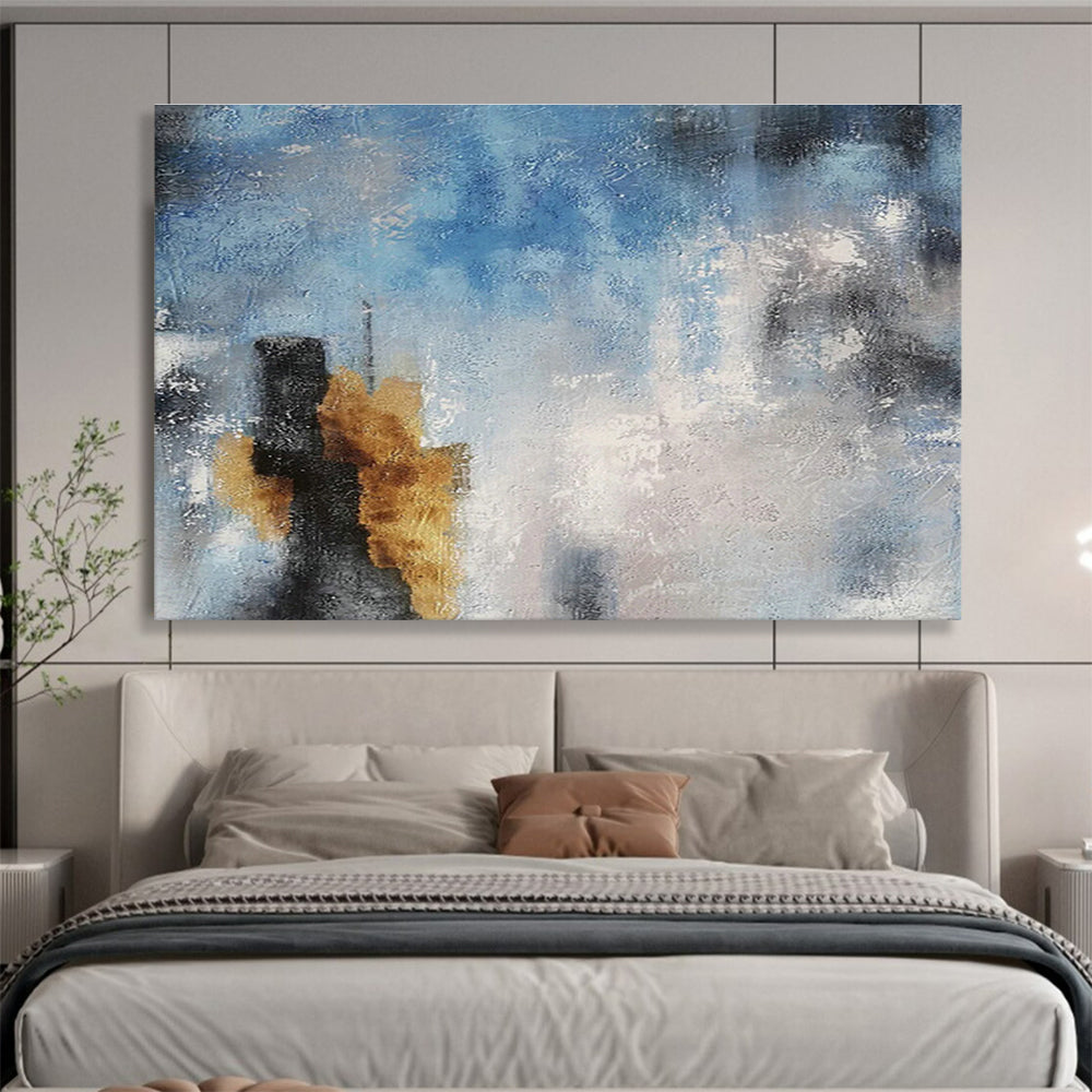 Custom-Made Giant Abstract Hand Painting for Subterranean Geothermal Heat Exchanger Manufacturing Plant DLZ3037