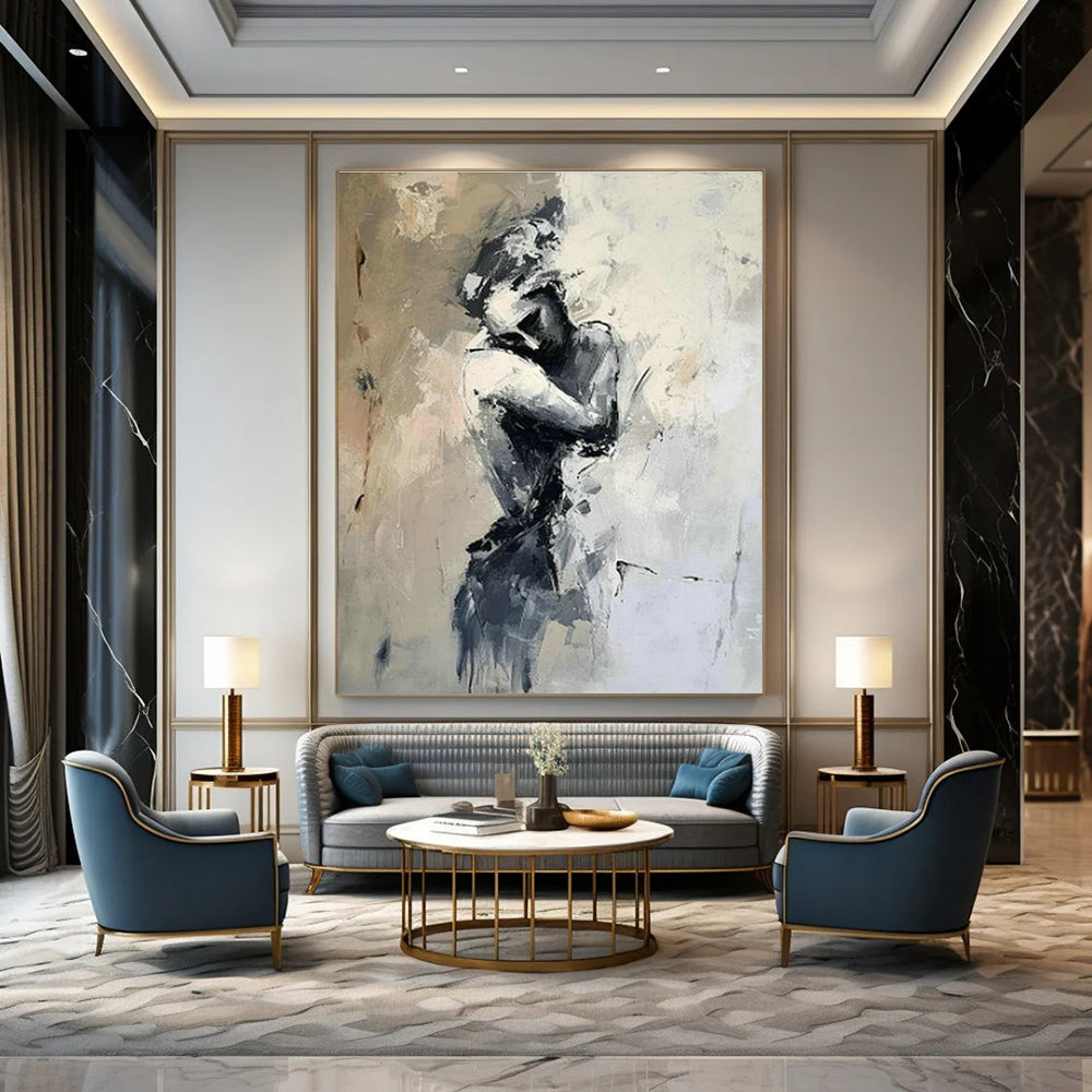 Extra Large Custom Handmade Abstract Painting for Urban Bike Repair Shops  DLZ0109