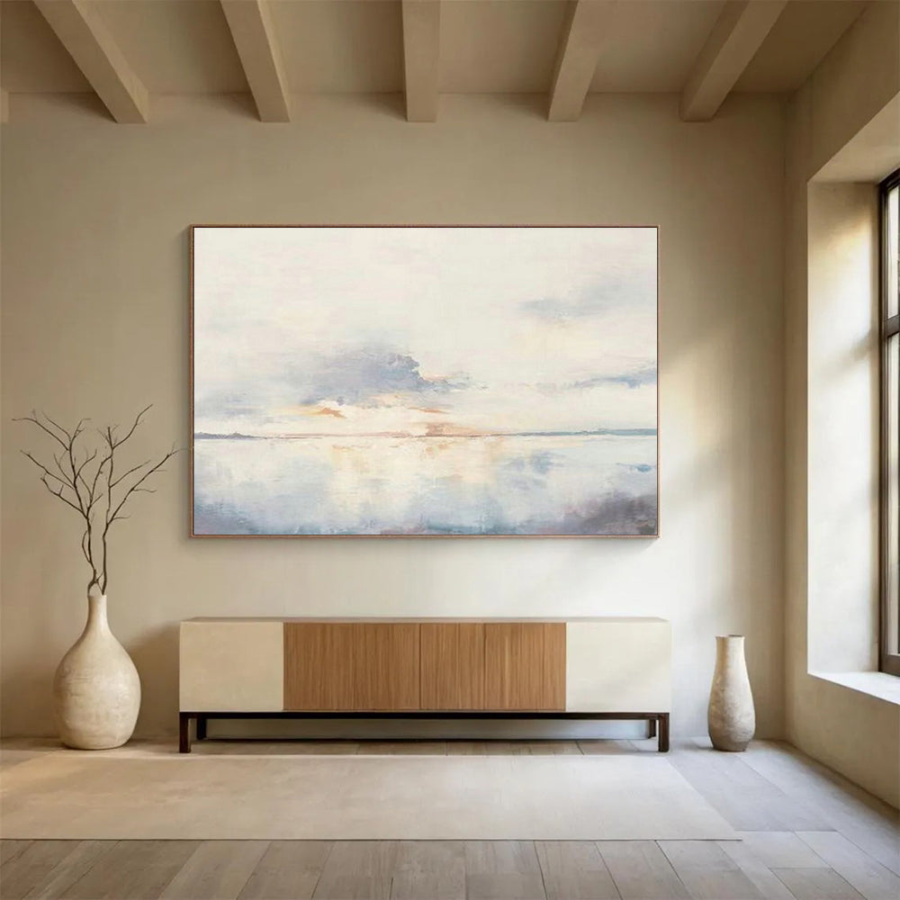 Custom-Made Giant Abstract Hand Painting for Yacht Interior Salon DLZ2799