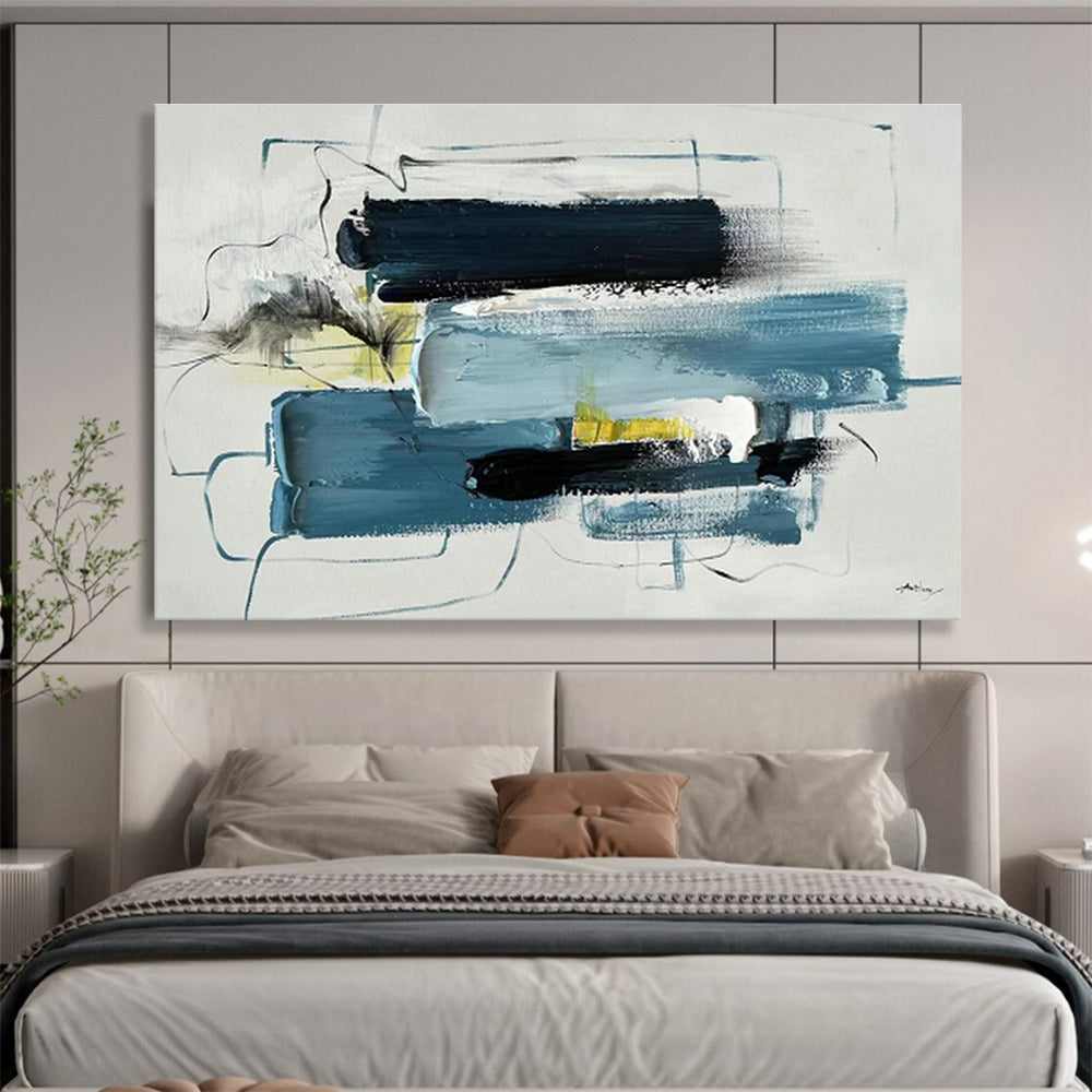 Large Custom Abstract Hand-Painted Art for Observatory DLZ2702
