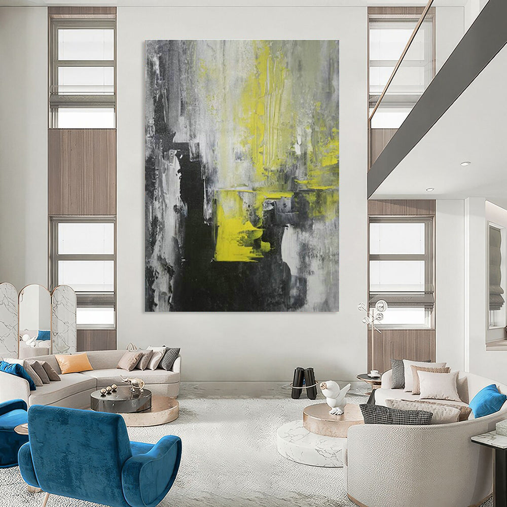 Extra Large Custom Handmade Abstract Painting for Sustainable Living Showrooms  DLZ0063