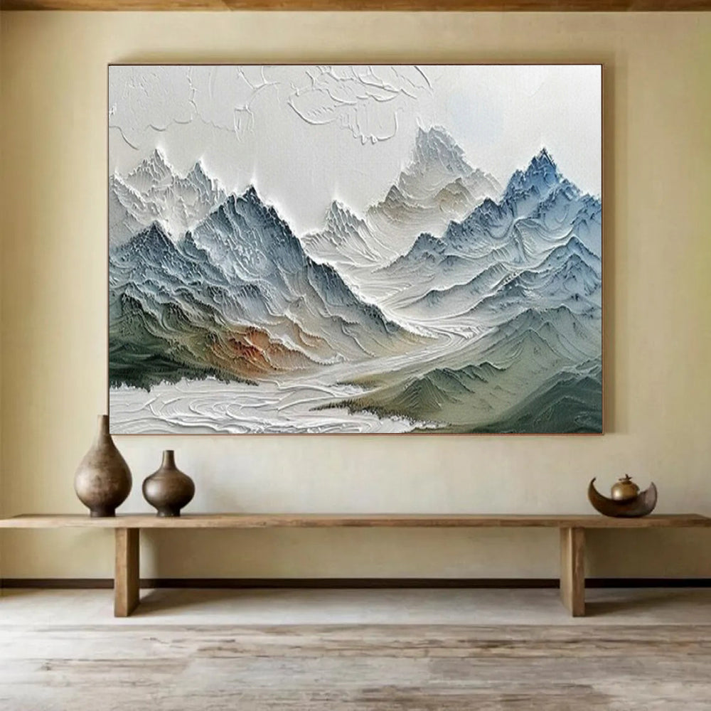 Customized Large-Scale Abstract Hand Painting for Urban Rooftop Garden Maintenance Shed DLZ2837