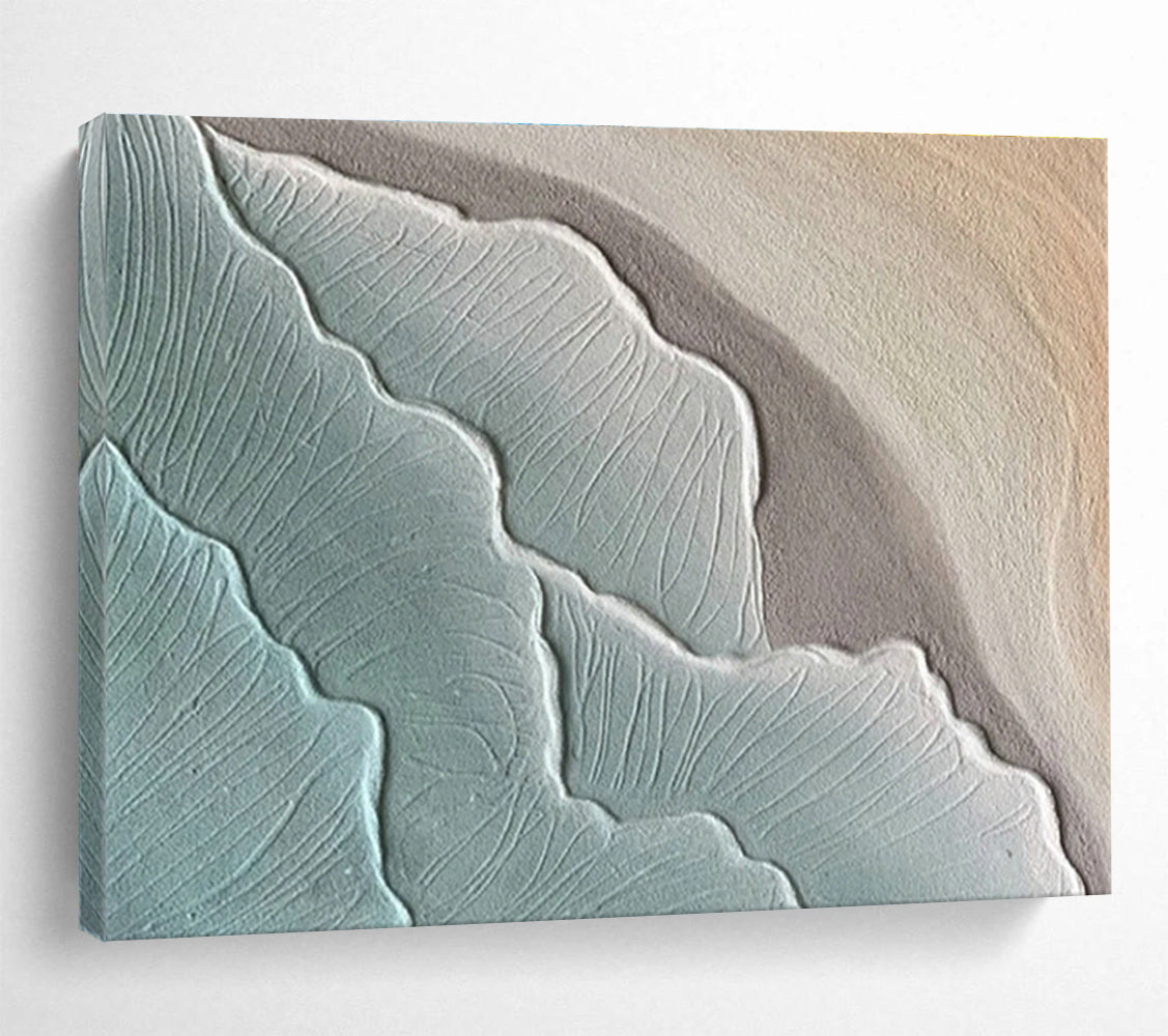 Custom Giant Abstract Hand Painting for Alpine Snowpack Monitoring Station DLZ2963