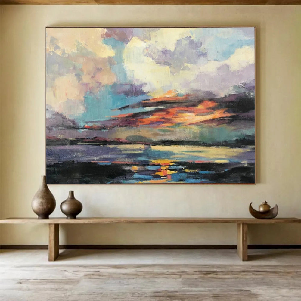 Tailored High-Speed Rail Testing Track Giant Abstract Hand Painting DLZ2581