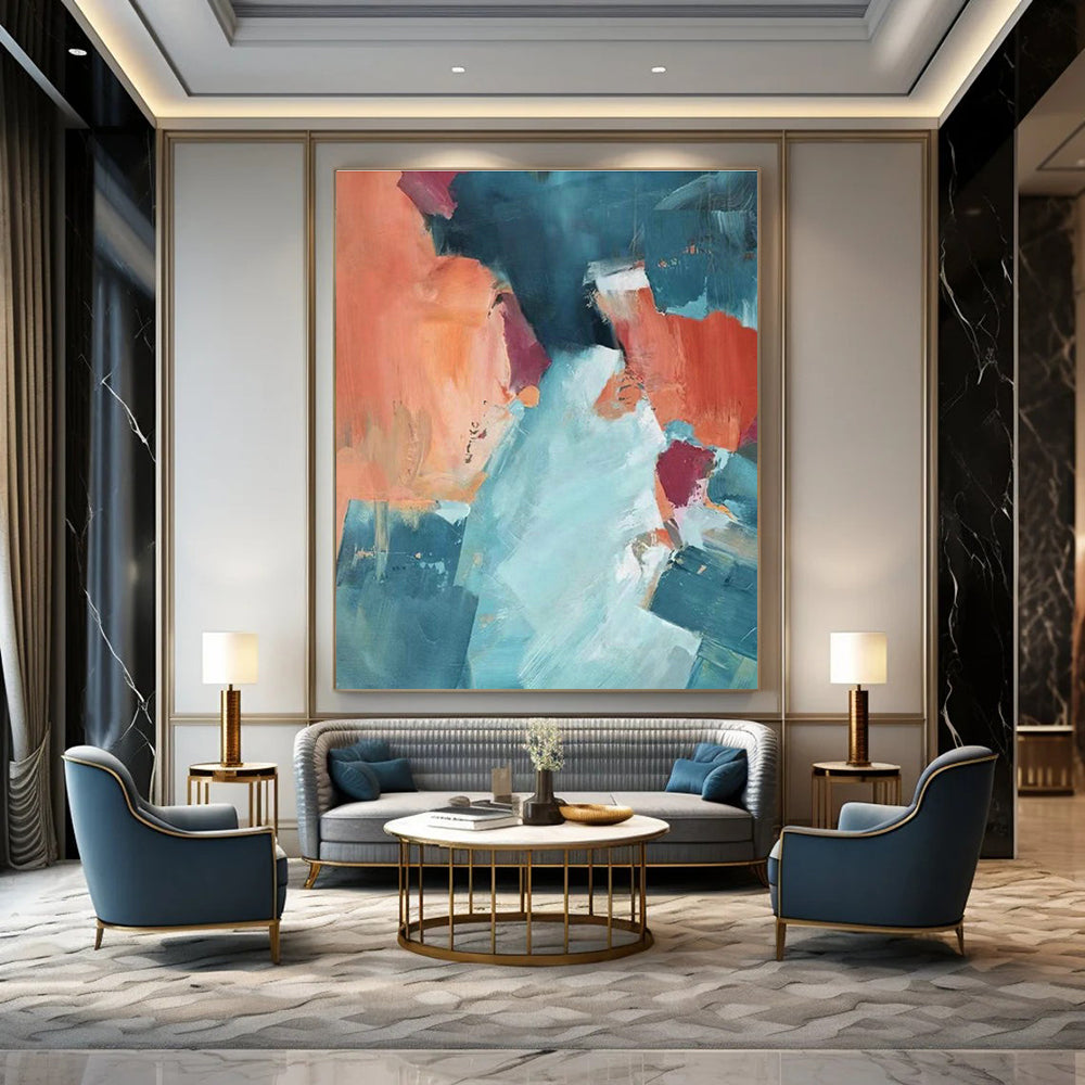 Striking Custom Hand-Painted Abstract Painting - Mysterious Aura for Ghost Story Telling Venues  DLZ0276