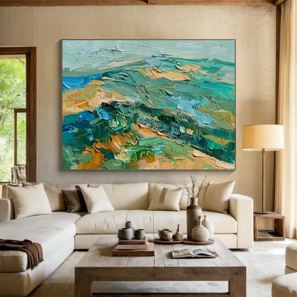 Custom Giant Abstract Hand Painting for Surf Shop DLZ2725