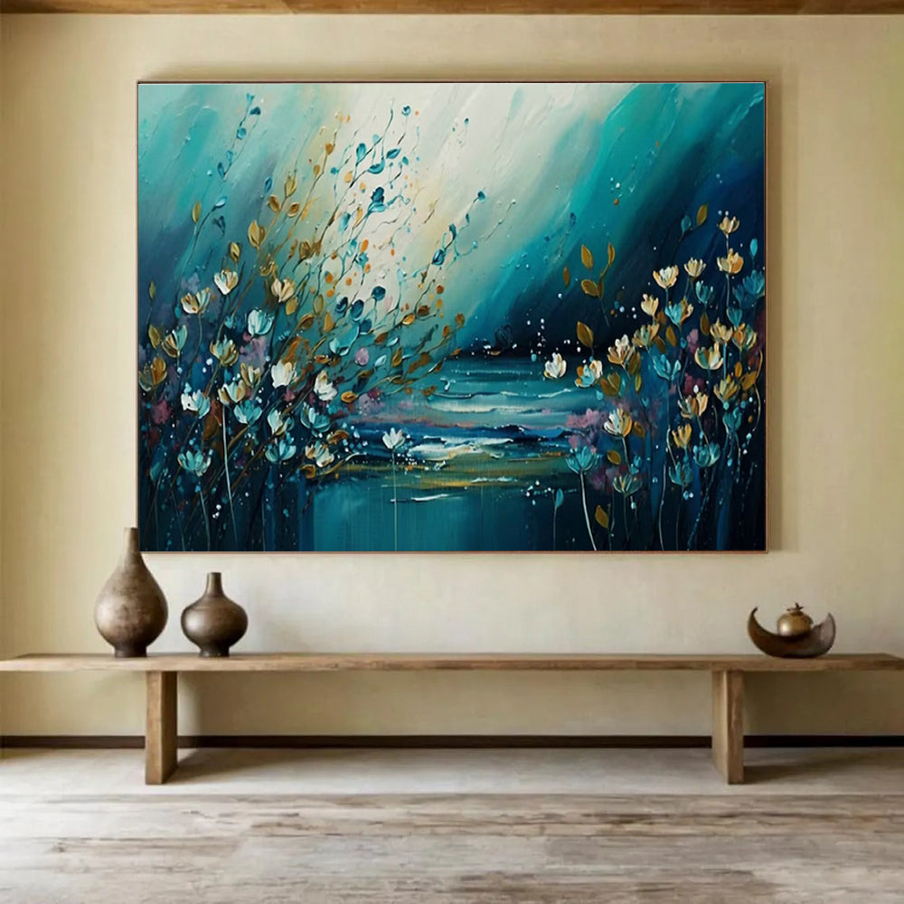 Oversized Customizable Handmade Abstract Wall Art for Libraries DLZ3263