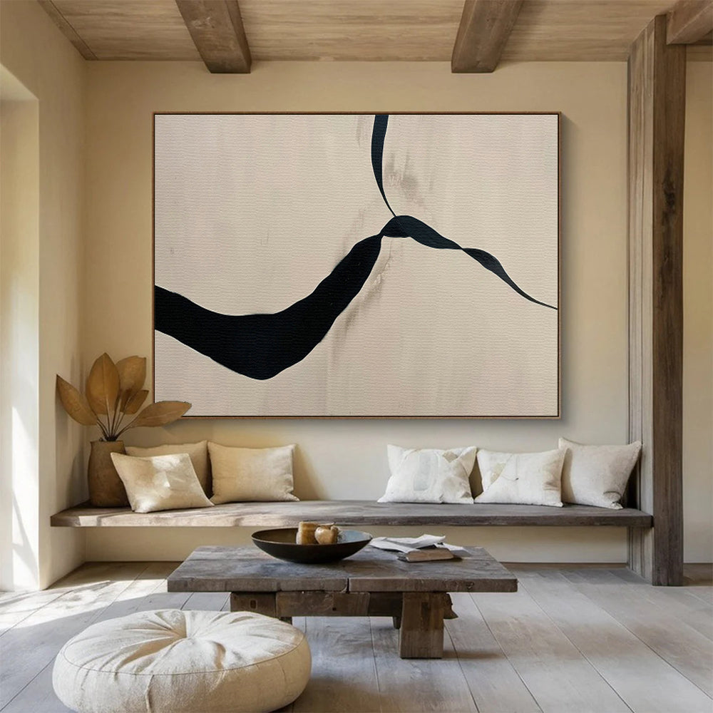 Customized Large Abstract Hand Painting for Subterranean Aquarium Research Lab DLZ2973