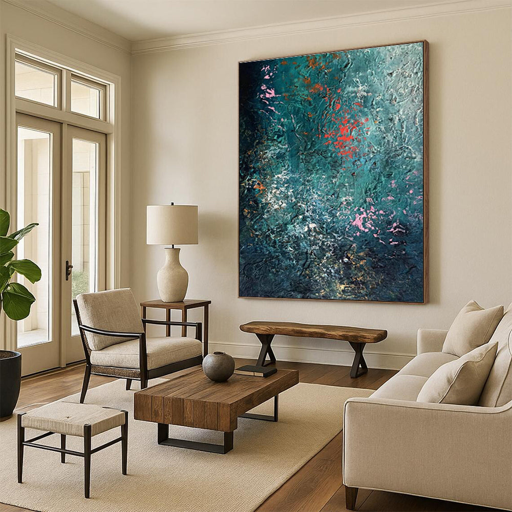 Colossal Custom Hand-Painted Abstract Art for E-Sports Arenas  DLZ0001