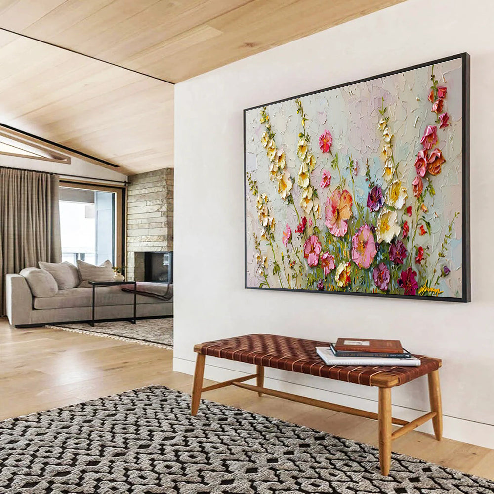 Customizable Mars Subterranean Habitat Giant Abstract Hand Painting DLZ2644