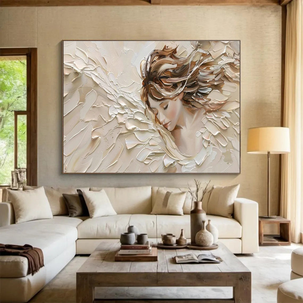 Large Custom Abstract Hand-Painted Art for Offshore Wave Energy Conversion Facility Control Room DLZ2838