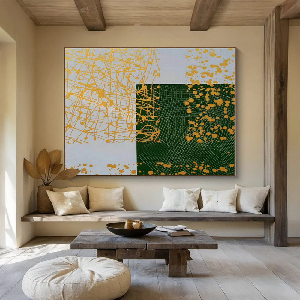 Custom-Made Giant Abstract Hand Painting for Reception Area DLZ2691