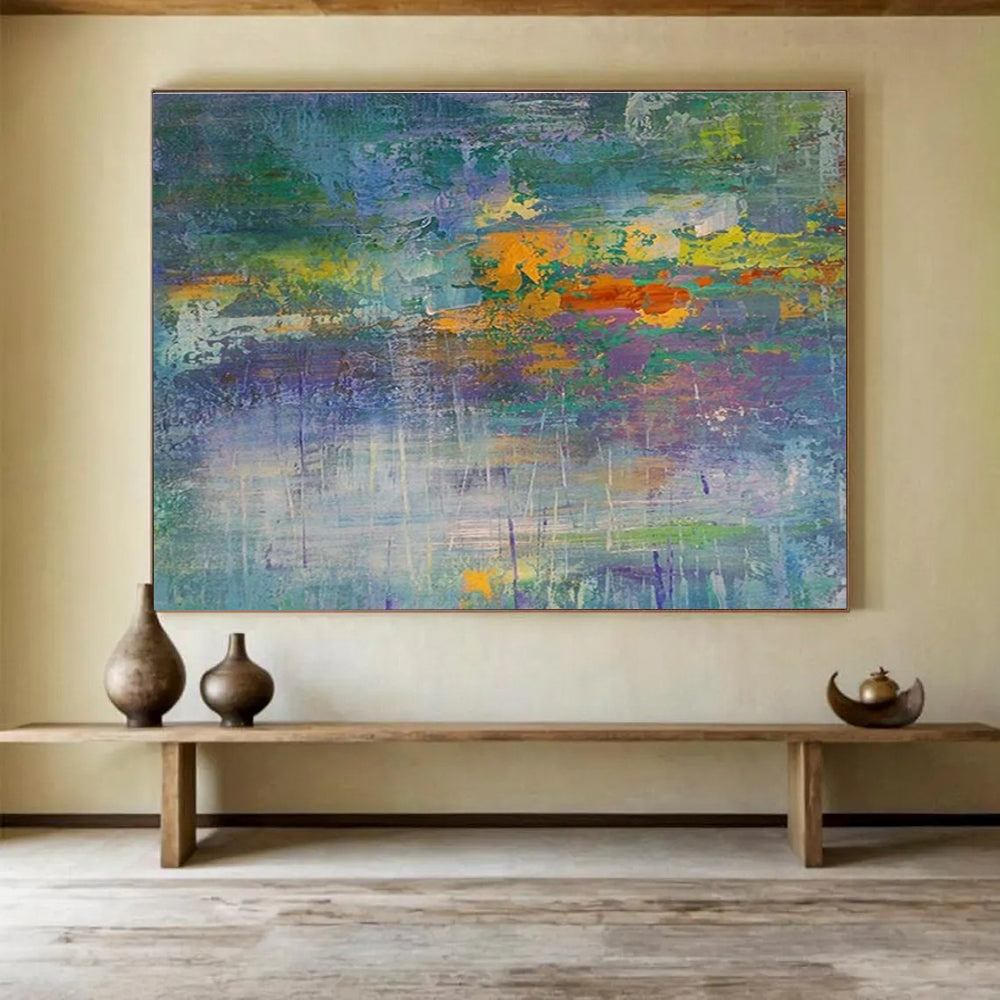 Large Custom Abstract Hand-Painted Art for Underwater Archaeological Artifact Conservation Training Institute DLZ3098