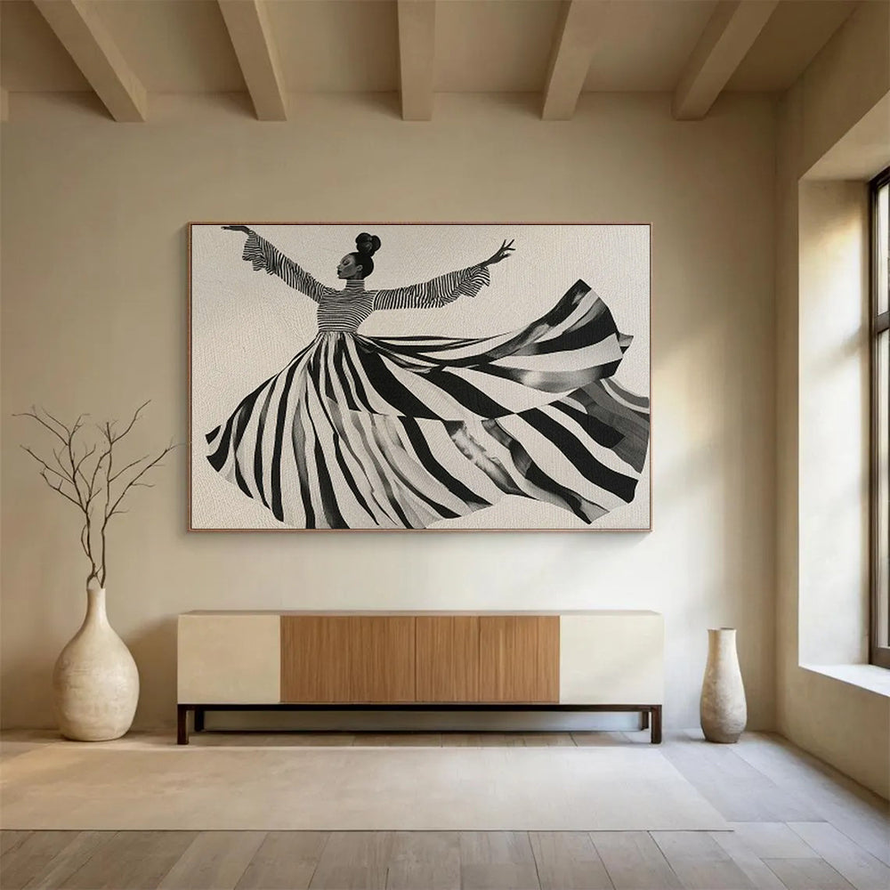Bespoke Underground City Transit Hub Oversized Abstract Hand-Painted Mural DLZ2615