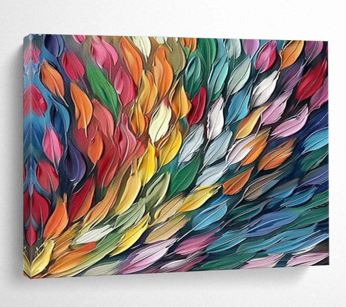 Large-Size Custom Abstract Hand Painting for Urban Rooftop Solar-Powered Irrigation Control Hub DLZ3073
