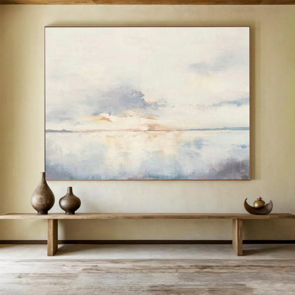 Custom-Made Giant Abstract Hand Painting for Yacht Interior Salon DLZ2799